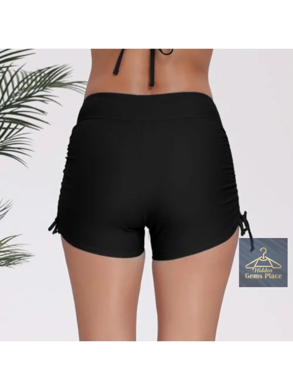 High Waisted Swim Board Shorts Bikini Bottoms Quick Dry UPF 50+